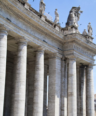 Obraz premium Columns of the colonnade, Vatican City
