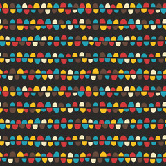 Vintage seamless pattern with half of circles.