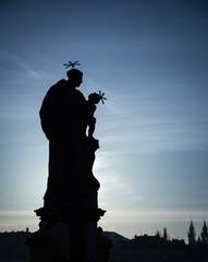 Silhouette of a statue