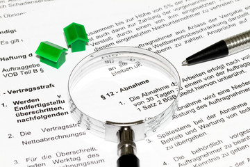 Vertragsbedingungen zur Bauabnahme