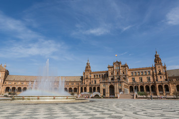 Obraz premium Plaza de Espana, Seville, Front view