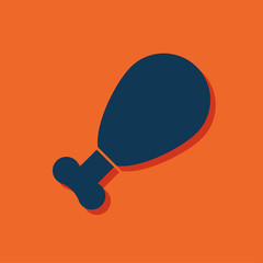 Vector chicken leg icon. Food icon. Eps10