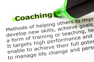 Dictionary Definition Of The Word Coaching 