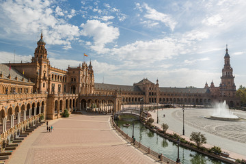 Fototapeta premium Plaza de Espana, Seville, View from top