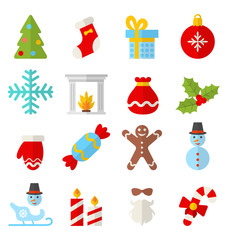 New Year Colorful Symbols and Elements