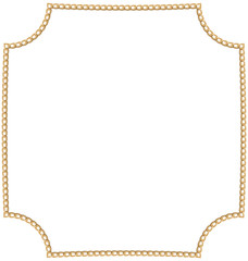 Jewelry Golden Chain of Abstract Shape