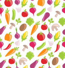 Seamless Texture of Colorful Vegetables
