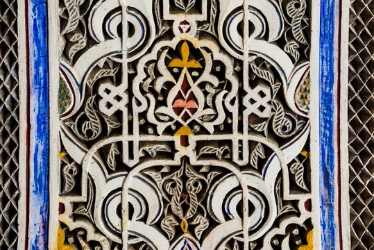 wall carving in morocco