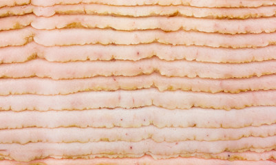 Close view of fatty bacon
