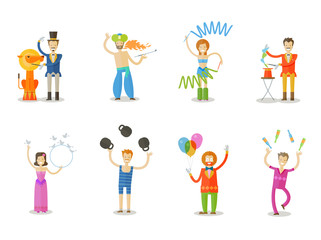 circus icons set