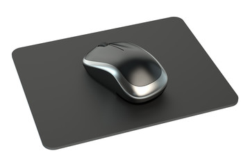 Wireless Computer Mouse on mousepad