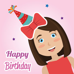 Happy birthday card design.