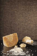 grated cheese, grated parmesan cheese with a grater