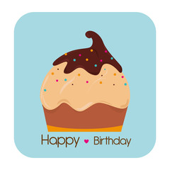 Happy birthday card design.