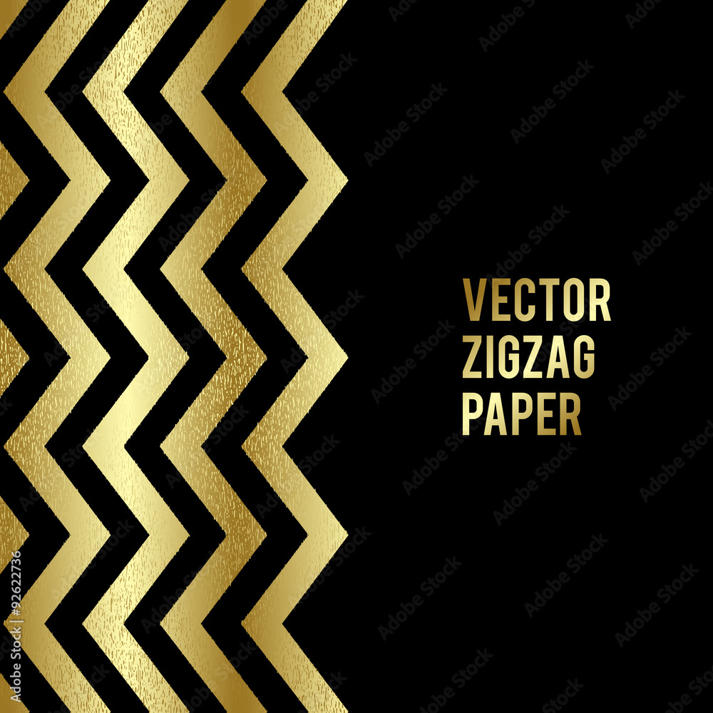 Poster banner design. abstract template background with gold zigzag