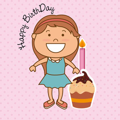 Happy birthday card design.