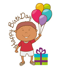 Happy birthday card design.