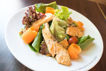 grill salmon ceasar salad