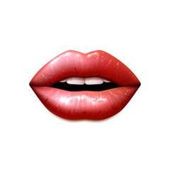 Fototapeta premium Realistic Female Lips