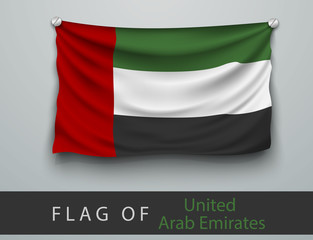 FLAG OF United Arab Emirates  battered