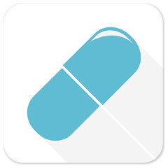 drugs blue flat icon