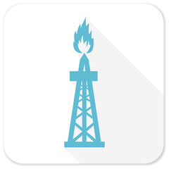 gas blue flat icon