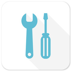 tool blue flat icon