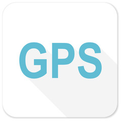 gps blue flat icon