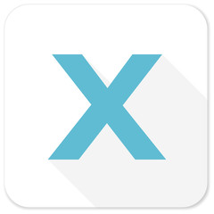 cancel blue flat icon