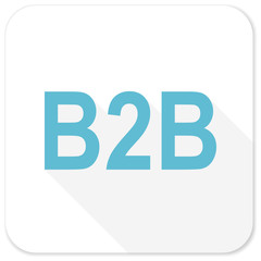 b2b blue flat icon