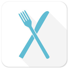 restaurant blue flat icon