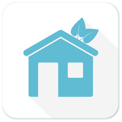 house blue flat icon