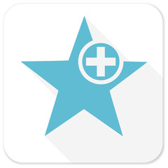 star blue flat icon