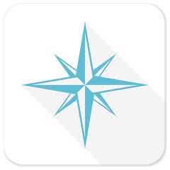 compass blue flat icon