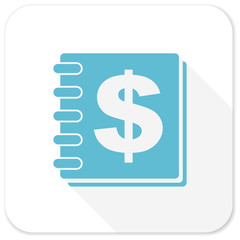 money blue flat icon