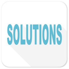 solutions blue flat icon
