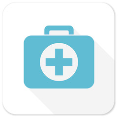 first aid blue flat icon