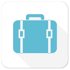 bag blue flat icon