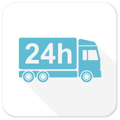 delivery blue flat icon