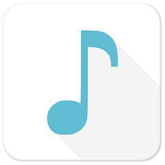 music blue flat icon