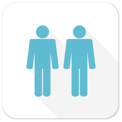 couple blue flat icon