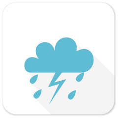 storm blue flat icon