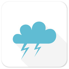 storm blue flat icon