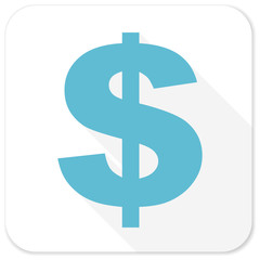 dollar blue flat icon