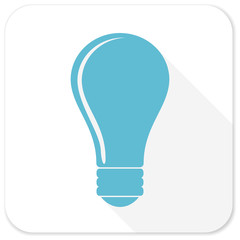 bulb blue flat icon