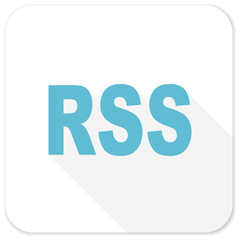 rss blue flat icon