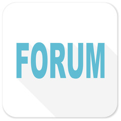 forum blue flat icon