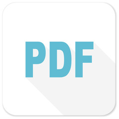 pdf blue flat icon