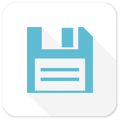 disk blue flat icon