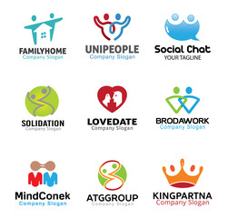 Couple Person Symbol Design